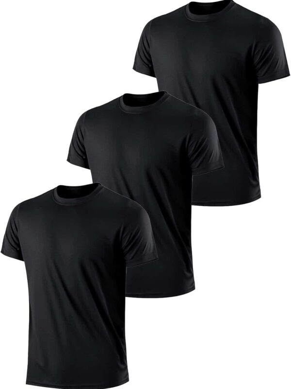 1/3/5 Pack Men's Quick-Dry Breathable Sports T-Shirt, Lightweight and Comfortable, Ideal for Running and Gym