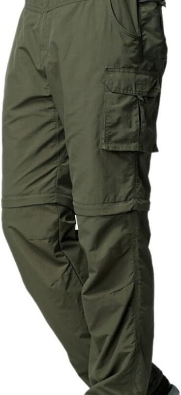 Mens Hiking Pants Convertible Quick Dry Zip Off Fishing Travel Safari Pants