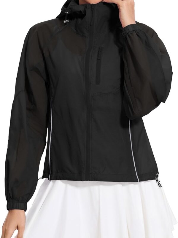 Women  50+ Sun Protection UV Jacket Full Zip Lightweight Jacket Athletic Workout Hoodie