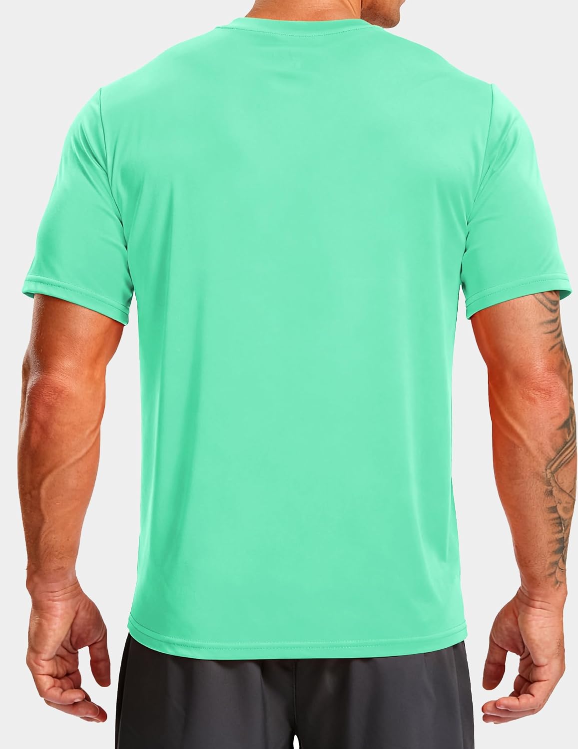 Men's Workout T-Shirt Sport UPF 50+ Sun Protection Rash Guard Shirts Dry Fit Moisture Wicking Athletic Tops - Image 2
