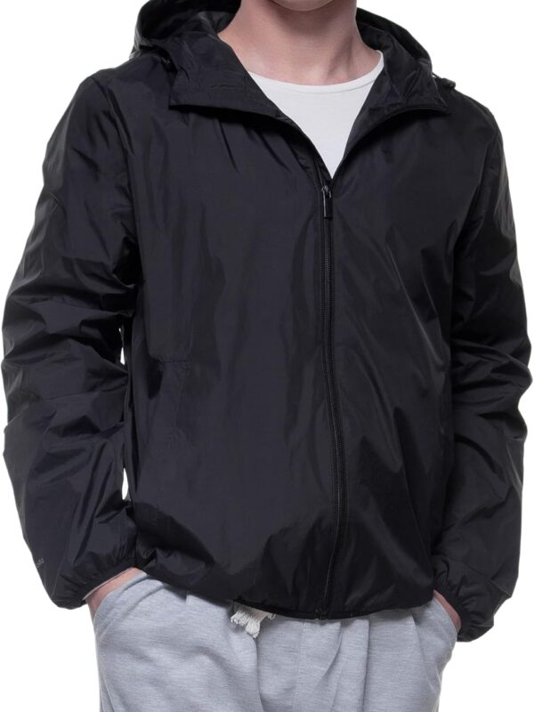 Men's Lightweight Packable Windbreaker Water-Resistant Weatherproof Jacket