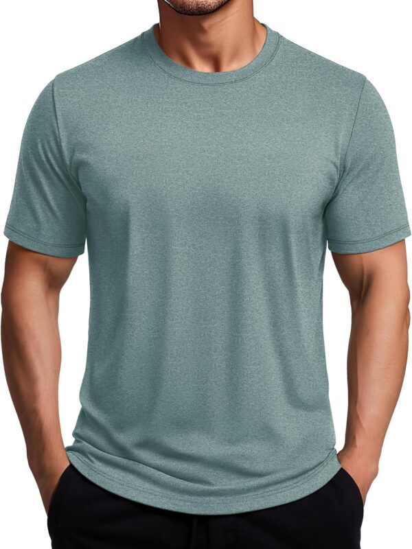 Mens Workout Shirts Dry Fit Athletic Short Sleeve Tshirts Moisture Wicking Gym Running Performance Shirt