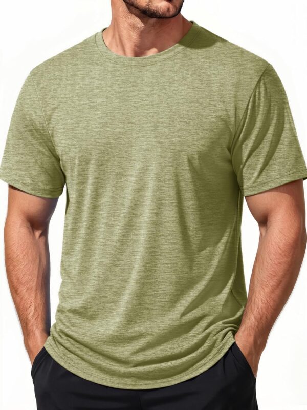 Men's Short Sleeve Dry Fit Shirts Athletic Workout Tops UPF 50+ Sun Protection Cooling Tshirts Running Gym